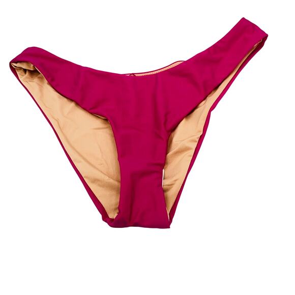 New J. Crew Neon Fuchsia Pink Bikini Swim Bathing Suit Bottom Womens Size Medium - Picture 3 of 8